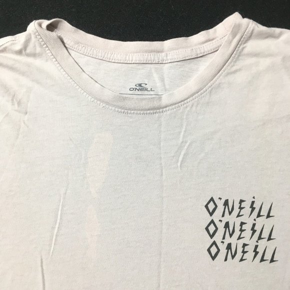 Oneill Shirt EX LARGE Beige Graphic Casual Outdoor Surfing Beach distresed - Picture 1 of 10